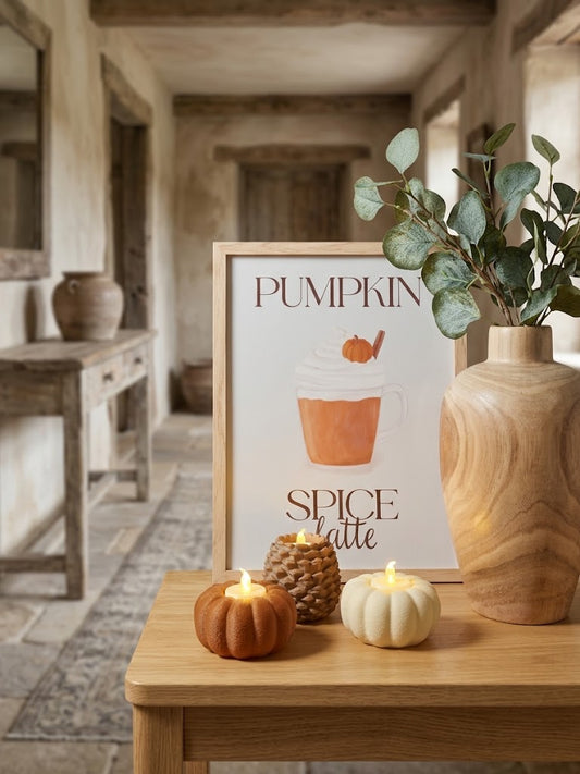 Textured Pumpkin LED Tealight Holder – Cozy Autumn Decor