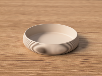 Modern Ribbed Catch-All Bowl | Minimalist Organiser Tray (176mm)