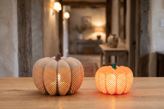 Pumpkin hatched tealight cover