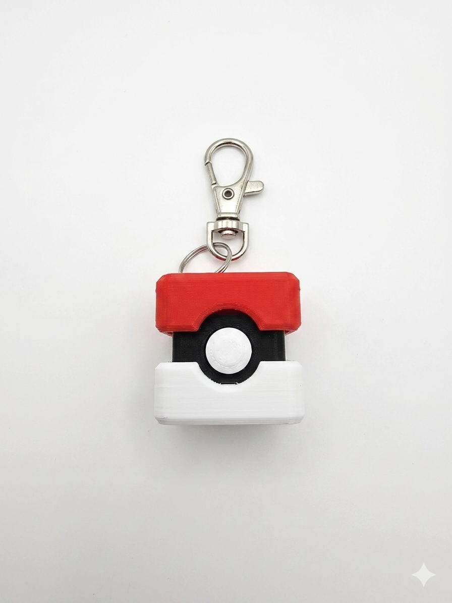 Clicker Keyring- Red/White/Black Fan art