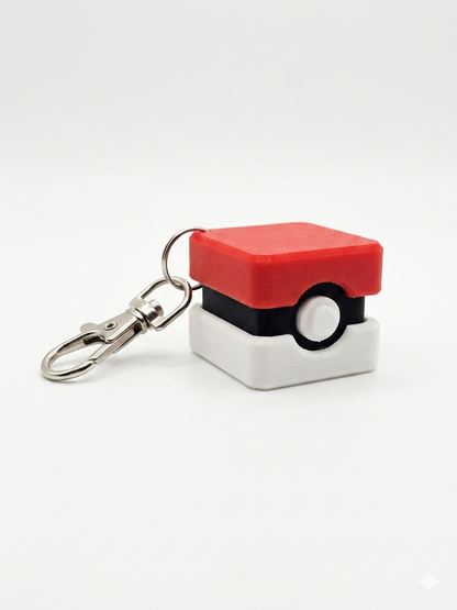 Clicker Keyring- Red/White/Black Fan art