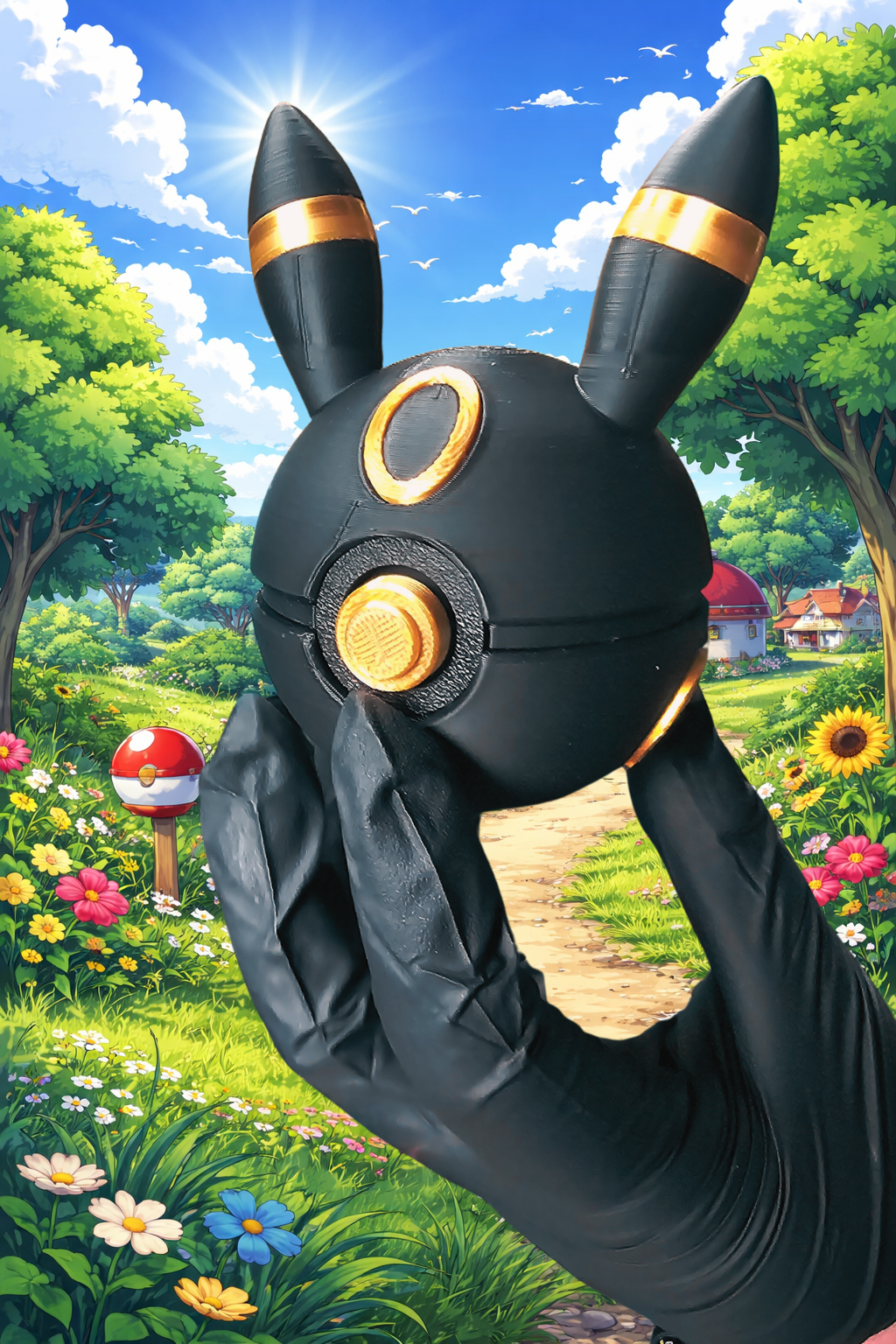 Umbreon-Inspired Fidget Clicker (Fan Art Collectible)