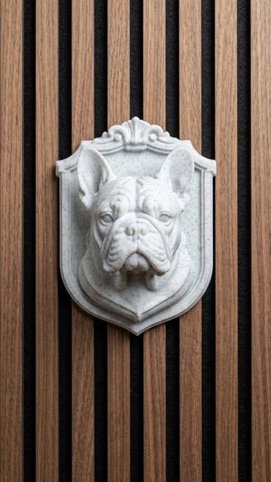 French Bulldog Wall Plaque – 3D Printed Dog Bust Wall Art Decor