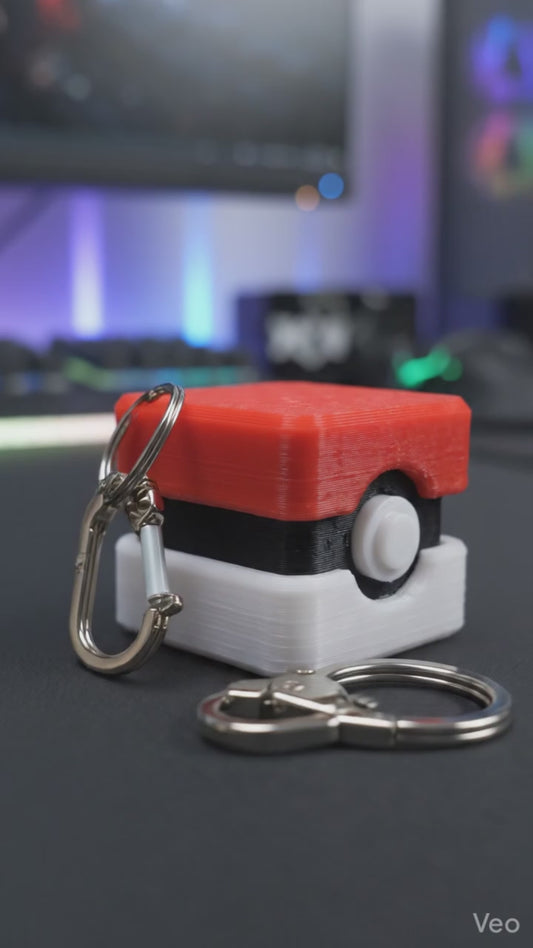Clicker Keyring- Red/White/Black Fan art